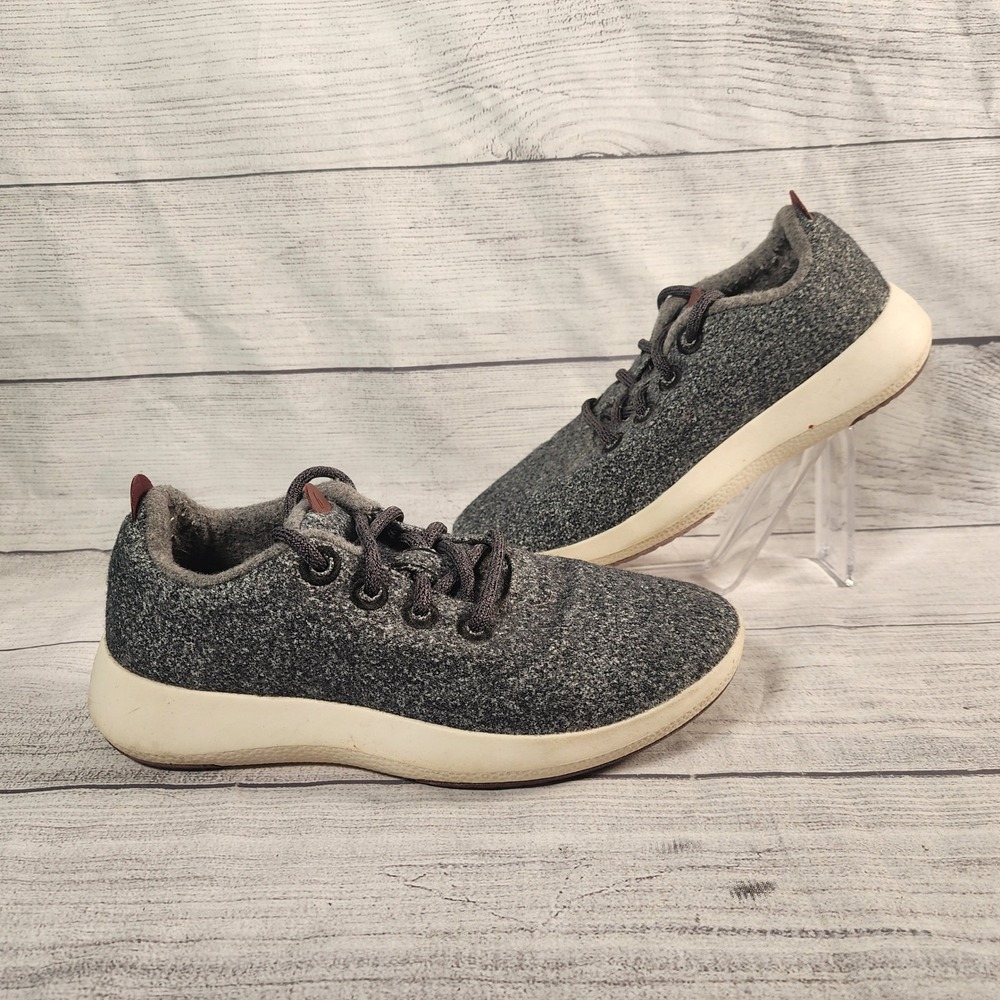 Allbirds Wool Runner Womens 8 Charcoal Grey Heather Merino Wool Sneakers